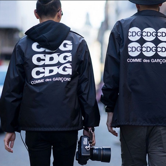 comme des garcons coach jacket black
